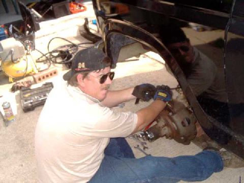 1984 Ford Bronco - Me, removing brake lines