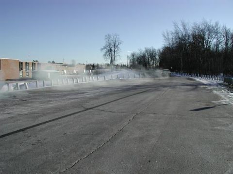 1988 Mercury Grand Marquis - smoke left by burnout in Jan. 05