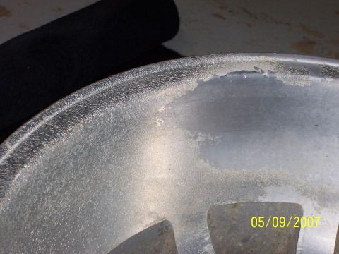 1988 Ford Bronco - Shows where the wheel needs refinishing