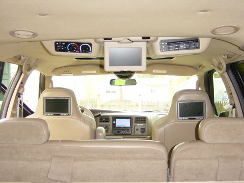 2004 Ford Excursion - Rear view. moved 2nd row dvd and controls to 3rd row