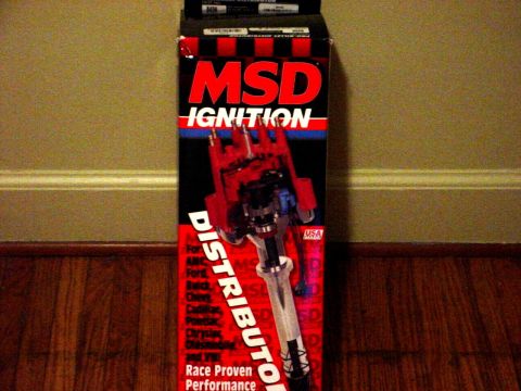 2000 Ford Taurus - Box for an MSD Ignition Distributor, graphics and product details.