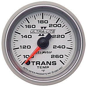 1996 Ford Bronco - This Auto Meter Ultra-Lite gauge measures transmission fluid temperature, with a range from 100 to 260 degrees Fahrenheit.