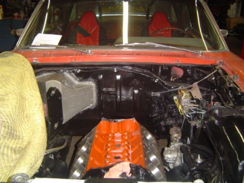 1965 Ford Galaxie - block set up and bolted in
