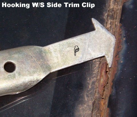 1983 Ford Bronco - Hold the tool at an angle so one point goes behind the clip. See also: [url=https://www.supermotors.net/registry/media/929326] https://www.…