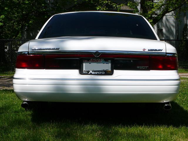 Rear view of a 1997 Mercury Grand Marquis with Wisconsin plates