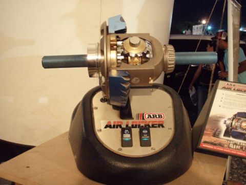 1995 Ford F-150 - A display of an ARB Air Locker differential, showing its internal workings and control switches.