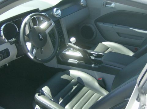 2007 Ford Mustang - The interior of a 2007 Ford Mustang GT is captured, highlighting the driver's side controls and seating.