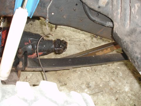 1989 Ford Bronco - Undercarriage view of a 1989 Ford Bronco, highlighting the suspension components.