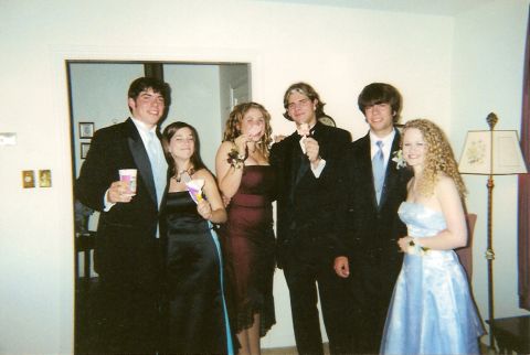 1995 Ford Bronco - A group of six young adults dressed in formal attire for an event.