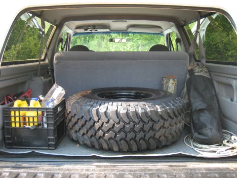 1996 Ford Bronco - the back fills up quick...