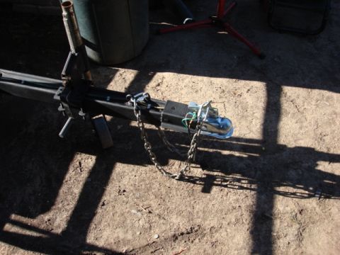1983 Ford Bronco - here is the final part the safety chain installed.