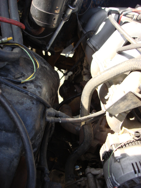 1983 Ford Bronco - it is hard to see but the dual exhaust bolted right into place.