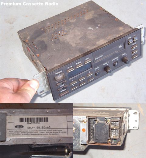 1983 Ford Bronco - Premium Cassette Radio, possibly for '87-91 trucks Powers up & responds to all controls, but I don't have an amp to test the output. [url=h…