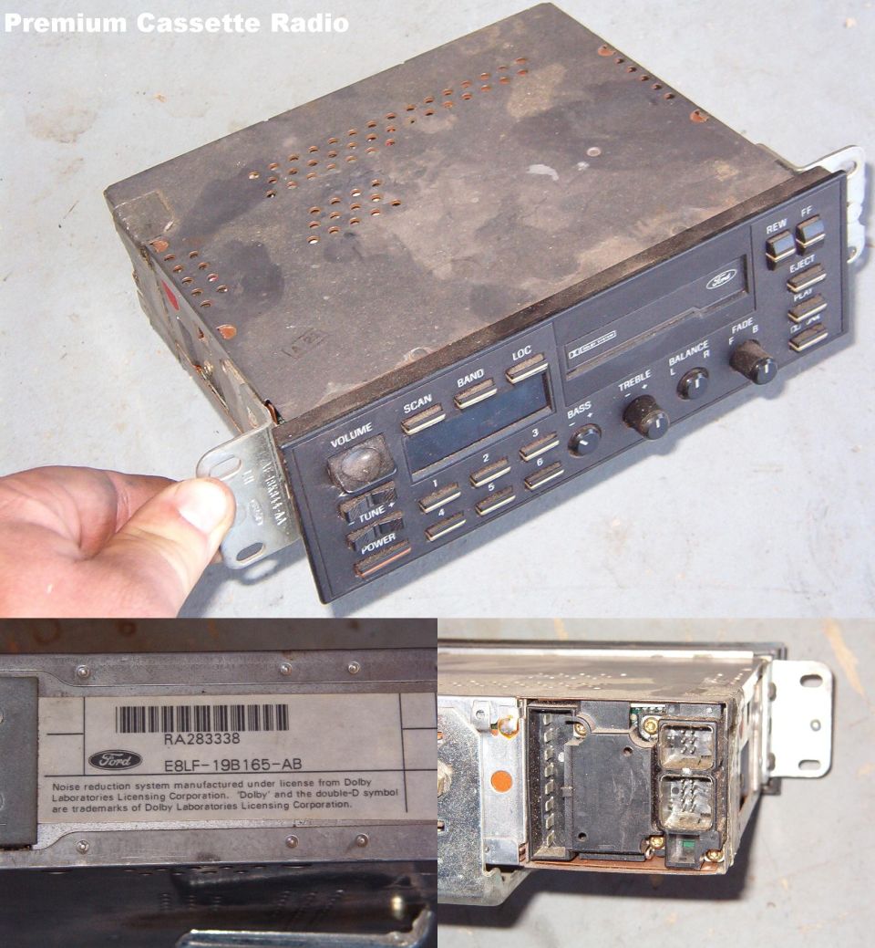 Ford premium cassette radio head unit, part E8LF-19B165-AB