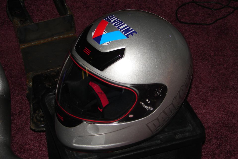 Helmet to protect the noggin lol.