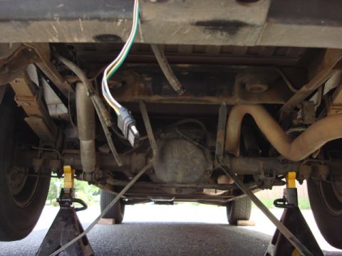 1983 Ford Bronco - here is a view of the spot where the tank fits. it is a tight spot.