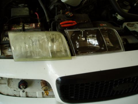 2000 Ford Crown Victoria - side by side with new titanium housing