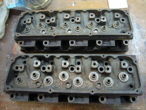 1972 Ford Ranchero - Pair of engine cylinder heads shown from above, likely for a V8 engine.