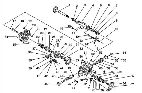 2000 Chevrolet Tahoe - Diagram of vehicle transmission parts with numerical callouts for identification.