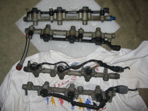 1993 Ford Probe - KLDE rails machined to adapt Nissan injectors shaved to 550cc/min.