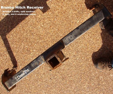 1983 Ford Bronco - SOLD Bronco Hitch Receiver Removed from a '95 Bronco. 2 of the 6 nuts were seized & had to be torched off, so 4 bolts, nuts, & split washer…