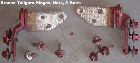 1983 Ford Bronco - SOLD Tailgate Hinges Fit '78-96 Normal wear For a writeup on installation & alignment, read this: http://www.fourdoorbronco.com/board/showt…