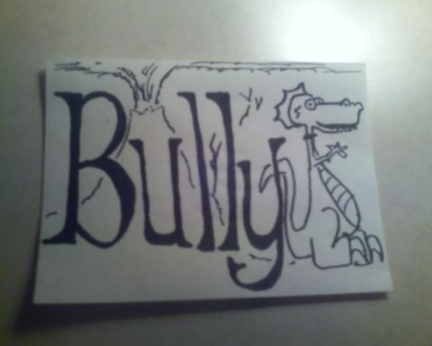 1993 Ford Bronco - A hand-drawn image features the word "Bully" alongside a cartoon dragon.