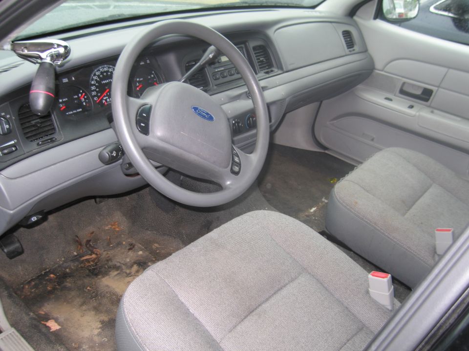1991 Ford Crown Victoria LTD interior with gray seats and dashboard