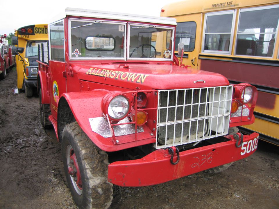 Red fire truck with ALLENTOWN text and 500 on bumper