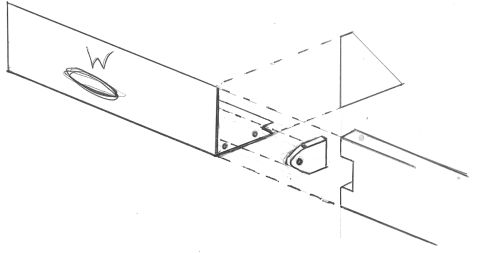 1993 Ford Bronco - Exploded view diagram of vehicle frame components with an oval cutout and handwritten 'W'.