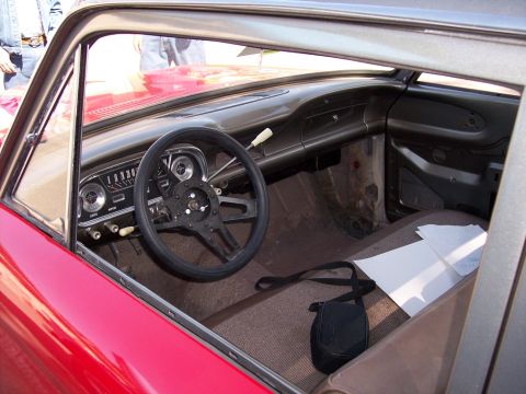 1972 Ford Ranchero - Interior view of a vintage car, showing the dashboard, steering wheel, and seats.