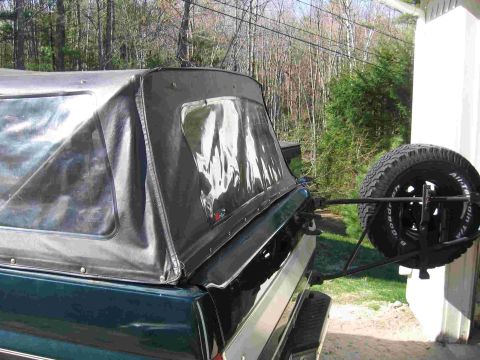 1993 Ford Bronco - Here's the rear window full snapped on the fabricated channel. There is about a half inch gap between the aluminum channel and the top of t…