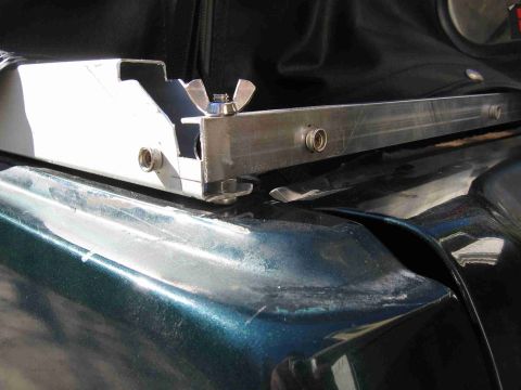 1993 Ford Bronco - After cutting the tonneau cover side rails to length and notching them on the inside to accept a cross bar, I cut a section of Aluminum cha…