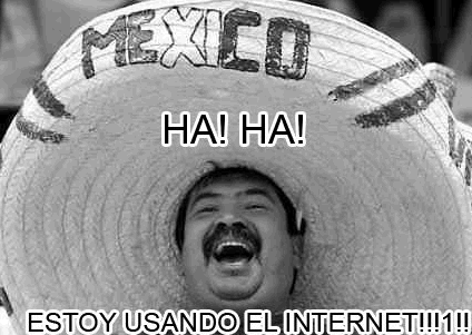1987 Suzuki Samurai - A man wears a large sombrero with "MEXICO" and "HAICHA" printed on it.