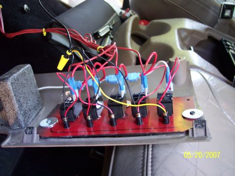 1996 Ford Bronco - Here's the nearly complete bird's nest of wiring and switches along with the rest of the LED's before re-installation of the dash panel (I…