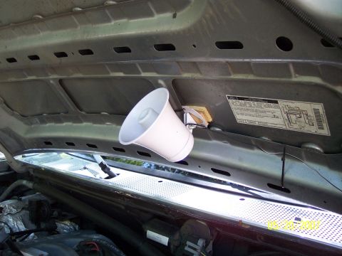 1996 Ford Bronco - The PA speaker for the CB...it's a litte ghetto, but it stays put and I didn't have to drill any holes