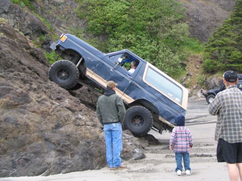 1983 Ford Bronco - Mike rock climbing