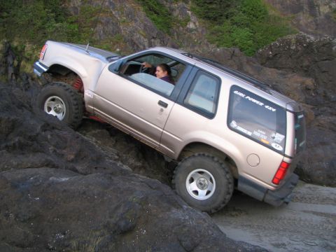 1983 Ford Bronco - Anne rock climbing