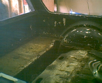 1966 Ford Ranchero - beleave it or not just surface rust nothing crittical, pan mounting lip shot at wheel well easy fix