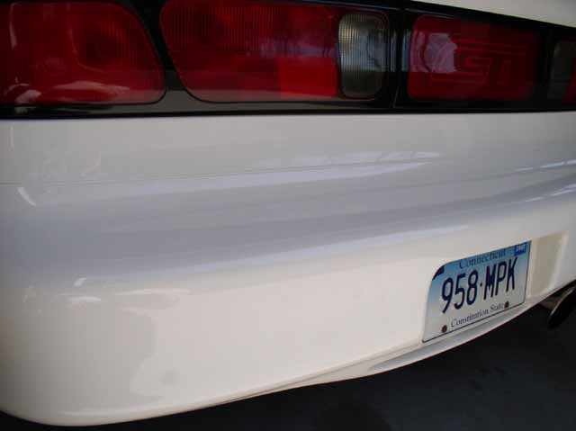 1996 Ford Probe GT taillight and rear bumper with Connecticut license plate 958-MPK