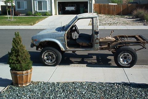 1982 Toyota 4Runner - This vehicle appears to be a stripped-down truck chassis, not a 1982 Toyota 4Runner.
