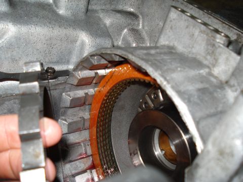1984 Ford Bronco - Transmission clutch pack showing wear on the friction material.