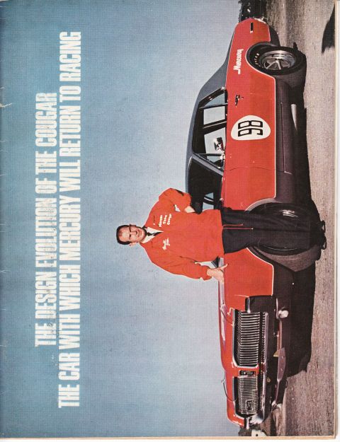 1967 Mercury Cougar - Parnelli Jones with the #98 Cougar Group II prototype. This car was built at Ford's Allen Park Michigan prototype facility using the new Sh…