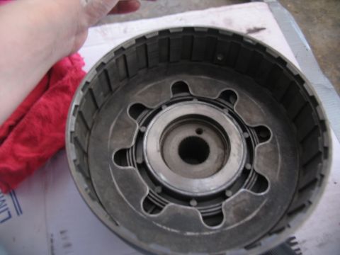 1978 Ford Bronco - This image shows a transmission drum, likely part of a vehicle's drivetrain, with a splined center shaft visible.