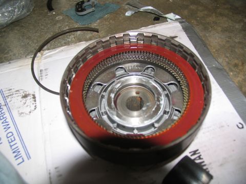 1978 Ford Bronco - Close-up of a transmission clutch pack, possibly from a 1978 Ford Bronco, showing internal components.