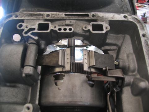 1978 Ford Bronco - Internal view of transmission components, likely during a rebuild or inspection.