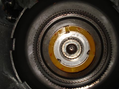 1984 Ford Bronco - Internal view of transmission components, showing gears and friction material. The registry label of 1984 Ford Bronco is not supported by t…