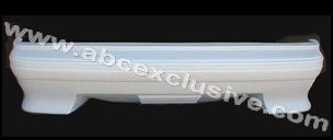 1990 Ford Mustang - Aftermarket rear bumper part shown against a black background.