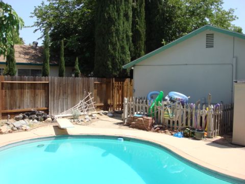 1983 Ford Bronco - the shed will house the pool toys and stuff so it is not all over the back yard.