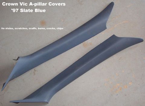 1994 Ford Crown Victoria - SOLD Slate Blue A-pillar Covers from a '97 P71 These are as close to new as possible. They look NOS - just a little dusty.